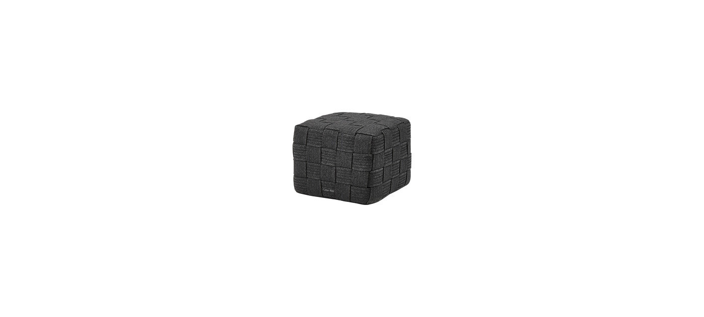 Cane-line Cube footstool, dark grey