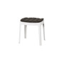 Cane-line Cut Hocker, Weiß, Kissen Focus Dunkelgrau