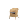 Cane-line Derby dining chair, natural, seat cushion Natté Grey, Cane-line Weave