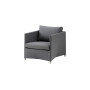 Cane-line Diamond fotelj, siva, Cane-line AirTouch s QuickDry & Airflow