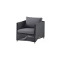 Cane-line Diamond lounge fotelja, grafitna/siva, Cane-line Weave