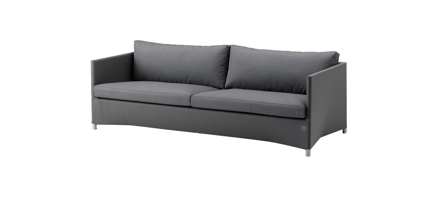Cane-line Diamond divano a 3 posti, grigio, Cane-line AirTouch con QuickDry & Airflow