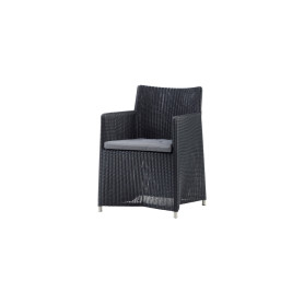 Cane-line Diamond sedia da pranzo, grafite/grigio