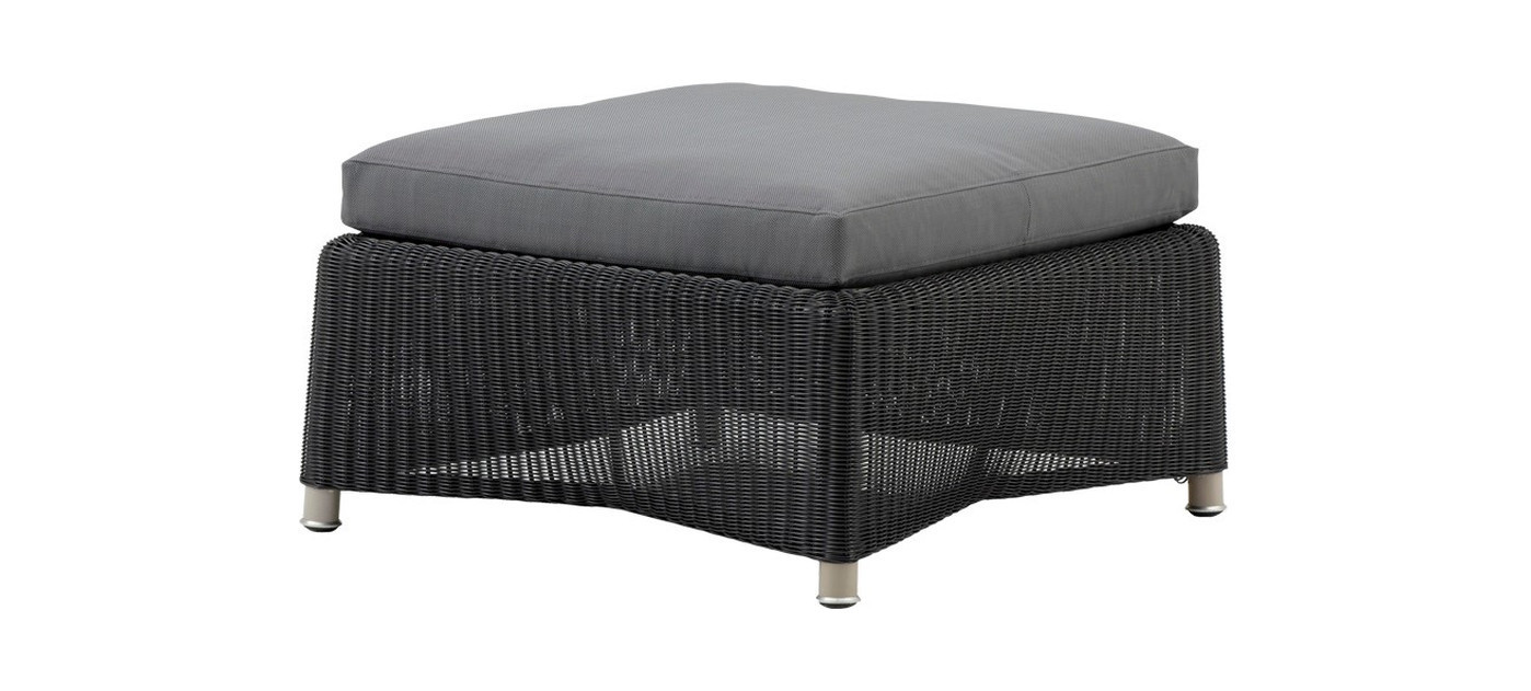 Cane-line Diamond Fußhocker, Graphit/Grau, Cane-line Weave