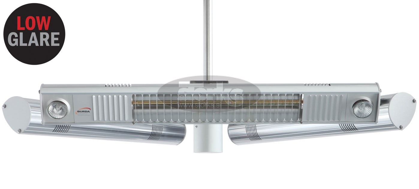 TERM TOWER HANGING HORIZONTAL L&H IP65 viseči infrardeč grelec z osvetlitvijo