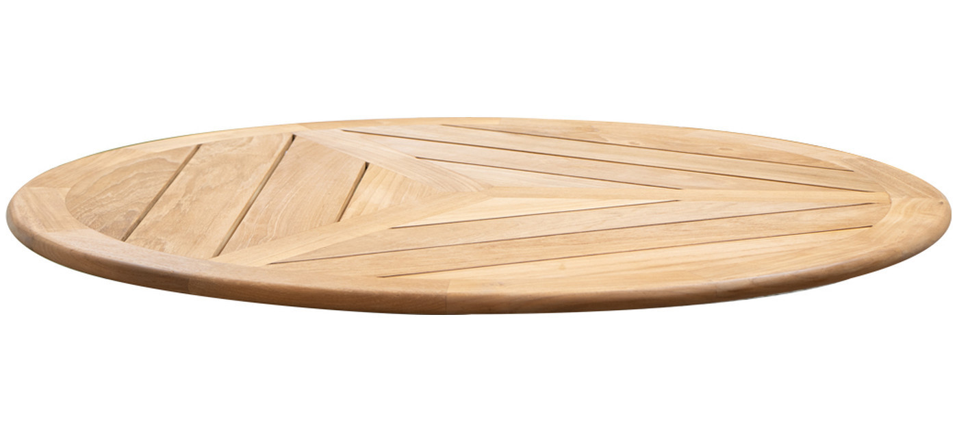 Cane-line Tischplatte Ø 80 cm, Teak, geometrisch