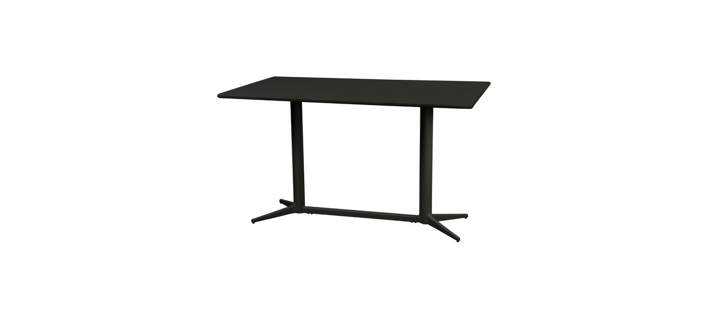 Cane-line Drop tavolo bistrot, rettangolare, grigio lava, 130 x 75 cm, alluminio, grigio lava