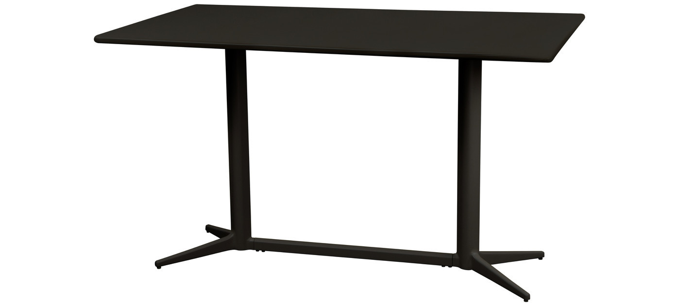 Cane-line table top 130 x 75 cm, aluminium, lava grey
