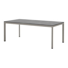 Cane-line Drop dining table, taupe, 200 x 100 cm, ceramic, basalt, Aluminium w/floating table top