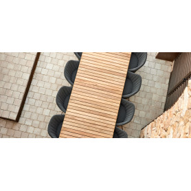 Cane-line Drop jedilna miza z 120 cm podaljškom