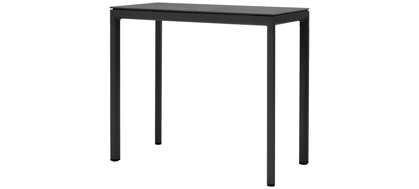Cane-line Drop tavolo da bar, grigio lava, 150 x 75 cm, ceramica, Fossil nero