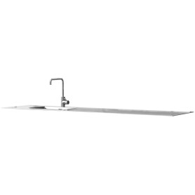 Cane-line kitchen top incl. sink & fixtures, stainless steel