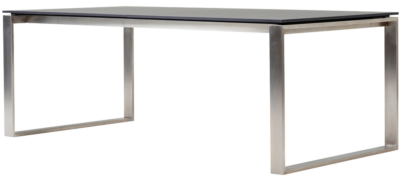 Cane-line Edge jedilna miza z 120 cm podaljškom, nerjavno jeklo, samo podnožje