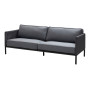 Cane-line Encore 3-Sitzer-Sofa, Lavagrau/Dunkelgrau/Grau