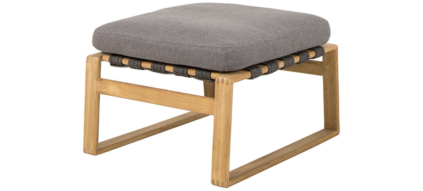 Cane-line Endless Soft poggiapiedi, grigio scuro/teak