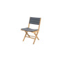 Cane-line Flip sedia pieghevole senza braccioli, teak, cuscino seduta e schienale Focus grigio scuro