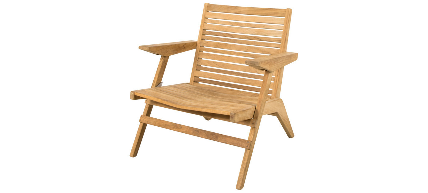 Cane-line Flip poltrona lounge, teak