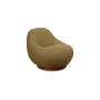 Cane-line Gem Loungesessel mit Drehgestell aus Teak, Kurkumagelb, Cane-line Rise mit QuickDry & Airflow