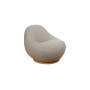 Cane-line Gem lounge fotelja s okretnim postoljem od tikovine, svijetlosmeđa, Cane-line Rise s QuickDry & Airflow