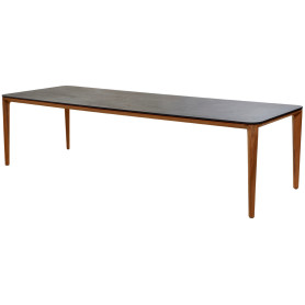 Cane-line Aspect dining table, teak, 280 x 100 cm, ceramic, Fossil black