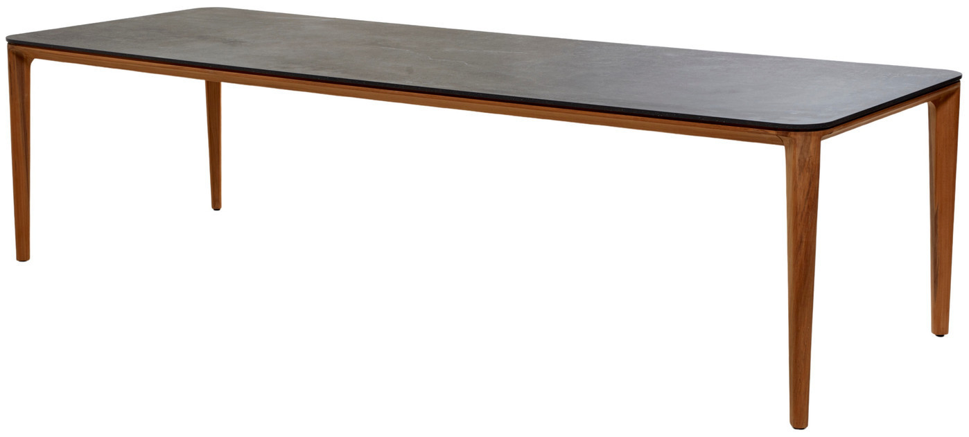 Cane-line Aspect jedilna miza, tik, 280 x 100 cm, keramika, Fossil črna