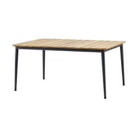 Cane-line Core jedilna miza, lava siva/tik, 160 x 90 cm
