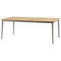 Cane-line Core blagovaonski stol, taupe/tikovina, 210 x 90 cm