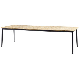 Cane-line Core Esstisch, Lavagrau/Teak, 274 x 90 cm