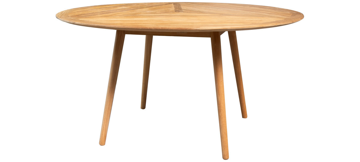 Cane-line Define tavolo da pranzo, rotondo, teak, Ø 144 cm, teak, geometrico