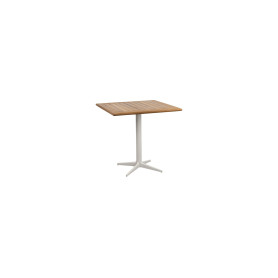 Cane-line Drop café table, lava grey, 72 x 72 cm, teak