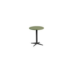 Cane-line Drop kafe stol, lava siva, Ø 45 cm, aluminij, maslinasto zelena