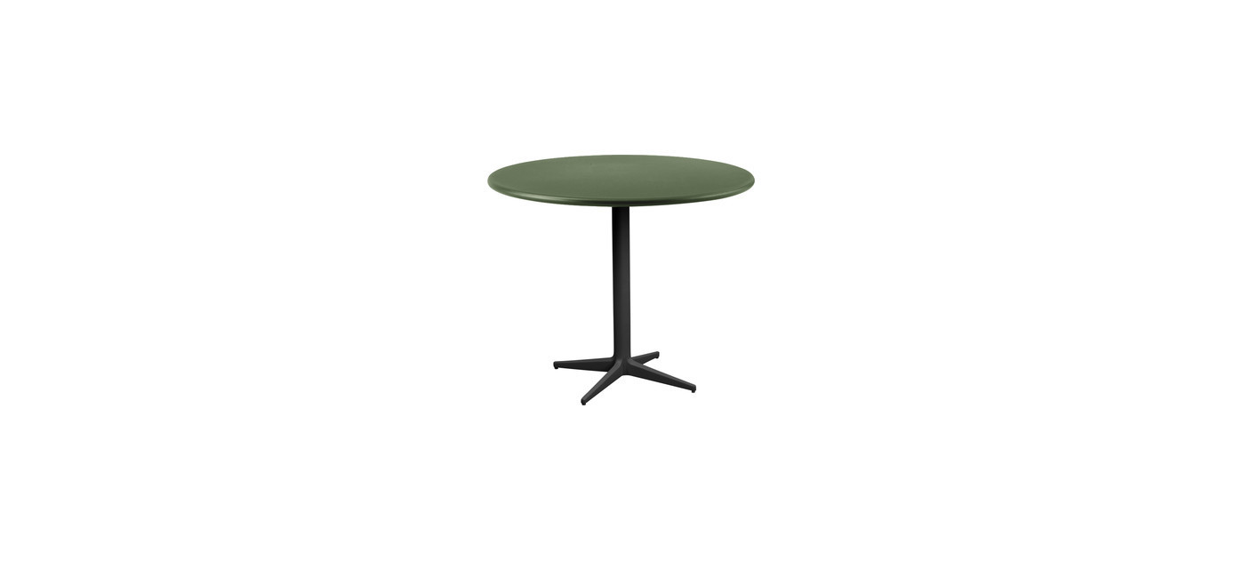 Cane-line Drop kafe stol, lava siva, Ø 80 cm, aluminij, tamnozelena