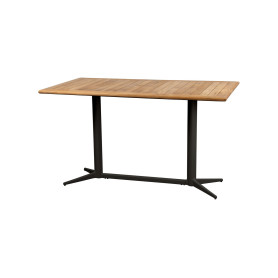 Cane-line Drop tavolo bistrot, rettangolare, grigio lava, 130 x 72 cm, teak