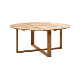 Cane-line Endless tavolo da pranzo con foro per ombrellone, teak, Ø 170 cm