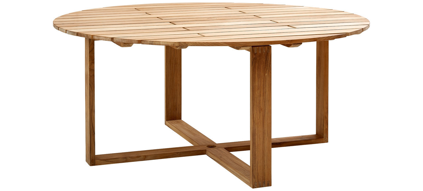Cane-line Endless Esstisch mit Schirmloch, Teak, Ø 170 cm