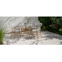 Sika-Design Isabell Exterior stolica, Bademasta (ALU), Bijela s cappuccino točkom, ambijent 2