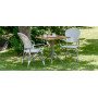 Sika-Design Isabell Exterior armchair, Taupe (ALU), Grey w/ white dot, ambient 4