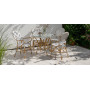 Sika-Design Isabell Exterior stolica s naslonima za ruke, Bademasta (ALU), Bijela s cappuccino točkom, ambijent 3