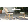 Sika-Design Simone Exterior Hocker, Gestreift Elfenbein & Cappuccino, Ambiente 4