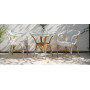 Sika-Design Madeleine Exterior sedia, Bianco con pois cappuccino, ambiente 2