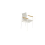 Barlow Tyrie Around Dining Armchair, Arctic White 02, Oyster Sunbrella® 515