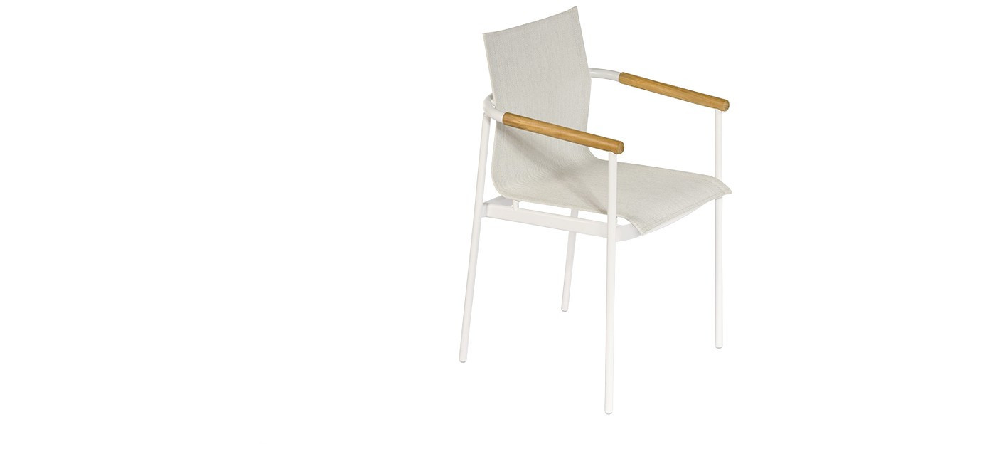Barlow Tyrie Around Ess-Armlehnstuhl, Arctic White 02, Oyster Sunbrella® 515