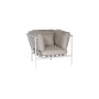Barlow Tyrie Around Lounge-Modul Einsitzer, Arctic White 02, Links Aluminium-Armlehne, rechts Aluminium-Armlehne