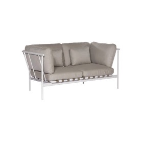 Barlow Tyrie Around modulo lounge doppio, Arctic White 02, Sinistra bracciolo in alluminio, destra bracciolo in alluminio