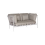 Barlow Tyrie Around Deep Seating Double, Arctic White 02, Left aluminium arm, right aluminium arm
