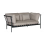 Barlow Tyrie Around Lounge-Modul Zweisitzer, Forge Grey 14, Links Aluminium-Armlehne, rechts Aluminium-Armlehne