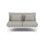 Barlow Tyrie Around Lounge-Modul Zweisitzer, Arctic White 02, Links ohne Armlehne, rechts ohne Armlehne