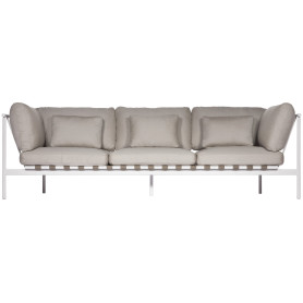 Barlow Tyrie Around lounge modul trosjed, Arctic White 02, Lijevo aluminijski naslon, desno aluminijski naslon