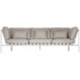 Barlow Tyrie Around lounge modul trosed, Arctic White 02, Levo aluminijast naslon, desno aluminijast naslon