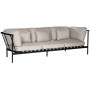 Barlow Tyrie Around modulo lounge triplo, Forge Grey 14, Sinistra bracciolo in alluminio, destra bracciolo in alluminio